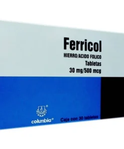 FERRICOL 30MG/500MCG 30 TAB