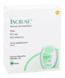 INCRUSE POLVO 62.5PG P/INHALACION