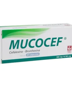MUCOCEF 500/8.782 MG CAPS 21