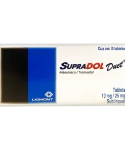 SUPRADOL DUET SUBLI 10/25MG 10TAB