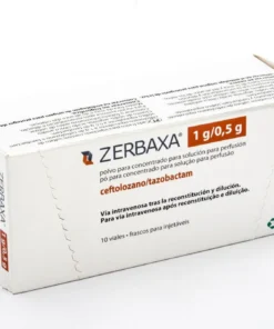 ZERBAXA 1G/500MG SOL INY C/10 VIAL